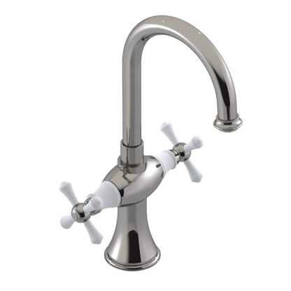 Rubinet Single Hole Dual Handle Lav. Set. (less drain) Polished Nickel