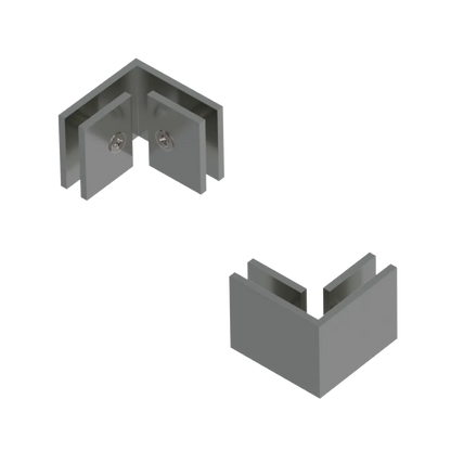 Rubinet 90 Glass to Glass Satin Nickel