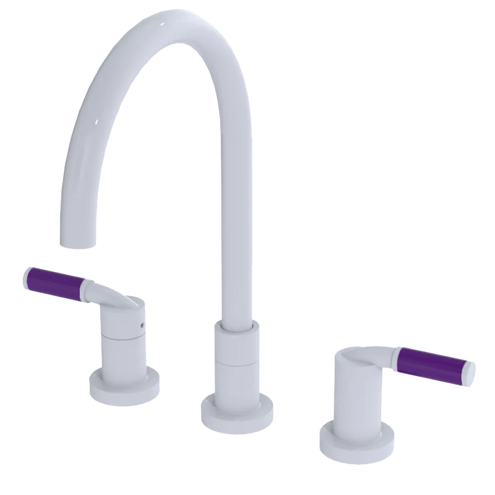Rubinet Widespread Kitchen Set White