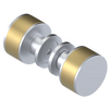 Rubinet Shower Door Knob (set) Satin Chrome