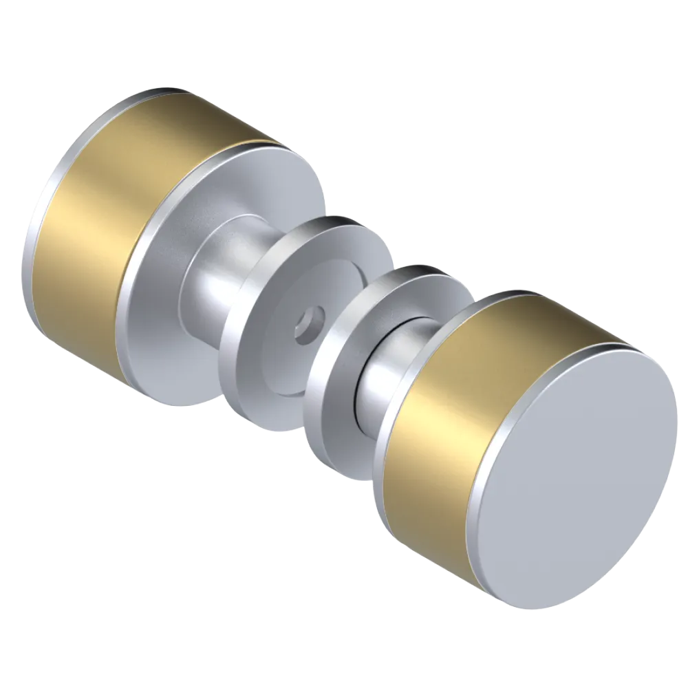 Rubinet Shower Door Knob (set) Satin Chrome