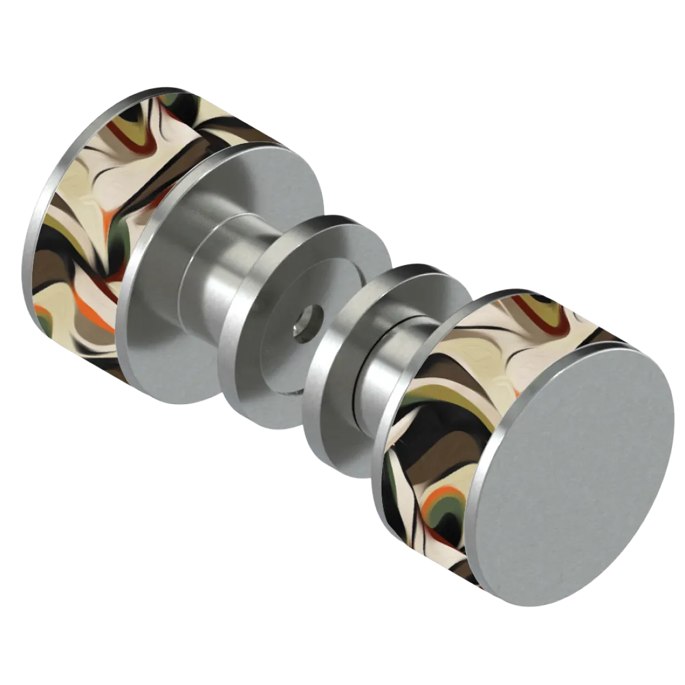 Rubinet Shower Door Knob (set) Satin Nickel