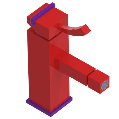 Rubinet Single Control Bidet Fitting (less drain) Red
