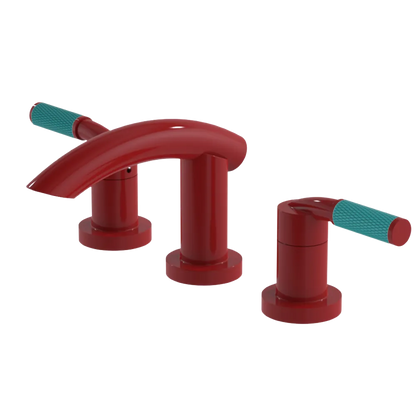 Rubinet Widespread Lav. Set. (less drain) Red
