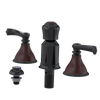 Rubinet Bidet Fitting with Spray, Diverter, and Vacum Breaker (Less Drain) Black