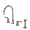 Rubinet Widespread Kitchen Set with Hand Spray Satin Nickel