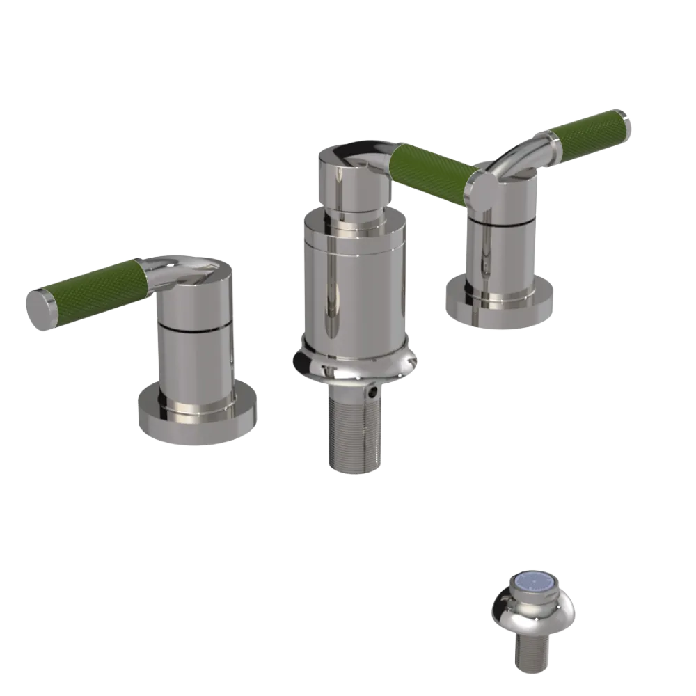 Rubinet Bidet Fitting with Spray, Diverter, and Vacum Breaker (Less Drain) Polished Nickel