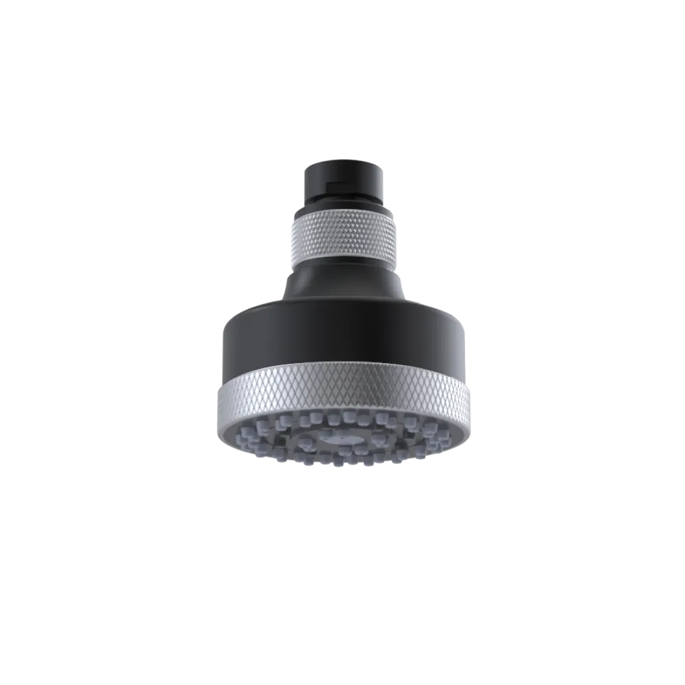 Rubinet 3 FUNCTION SHOWER HEAD Matt Black