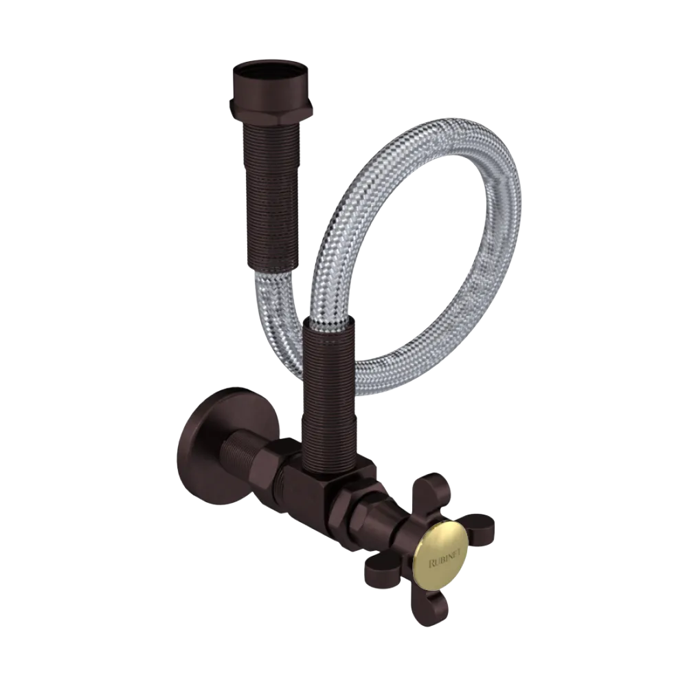 Rubinet Exposed Supply Kit (classic) x2 Tuscan Brass