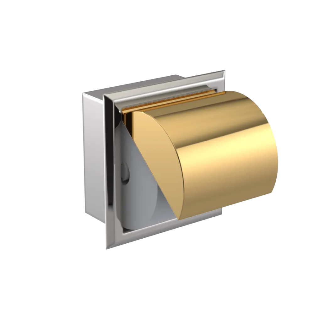 Rubinet RECESSED TOILET PAPER HOLDER Polished Nickel