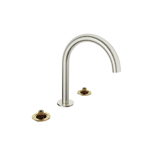 Baril 8" c/c lavatory faucet (without handle), drain included