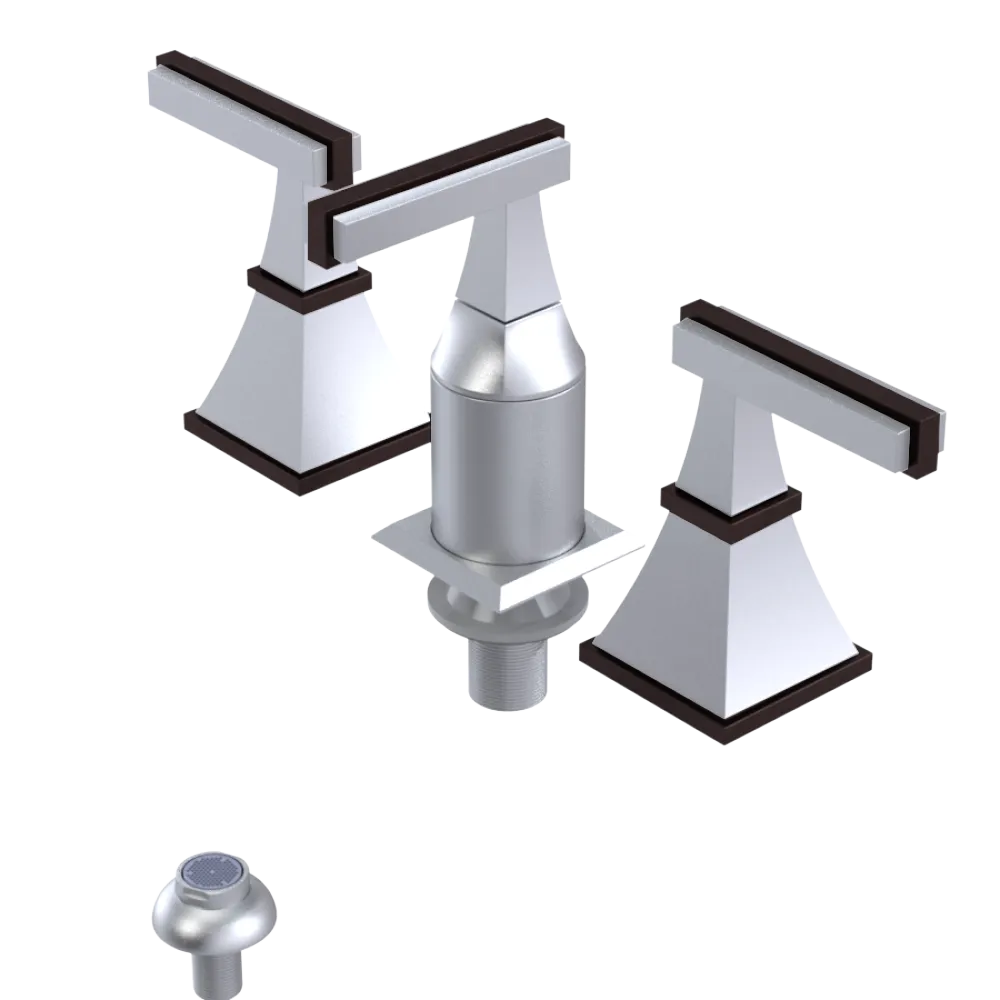 Rubinet Bidet Fitting with Spray, Diverter, and Vacum Breaker (Less Drain) Satin Chrome