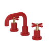 Rubinet Widespread Lav. Set. (less drain) Red