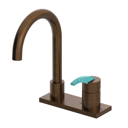 Rubinet 4" Centre Single Control Lav. Set. (less drain) Tuscan Brass