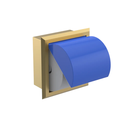 Rubinet RECESSED TOILET PAPER HOLDER Satin Brass