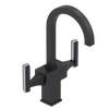 Rubinet Single Hole Dual Handle Lav. Set. (less drain) Matt Black