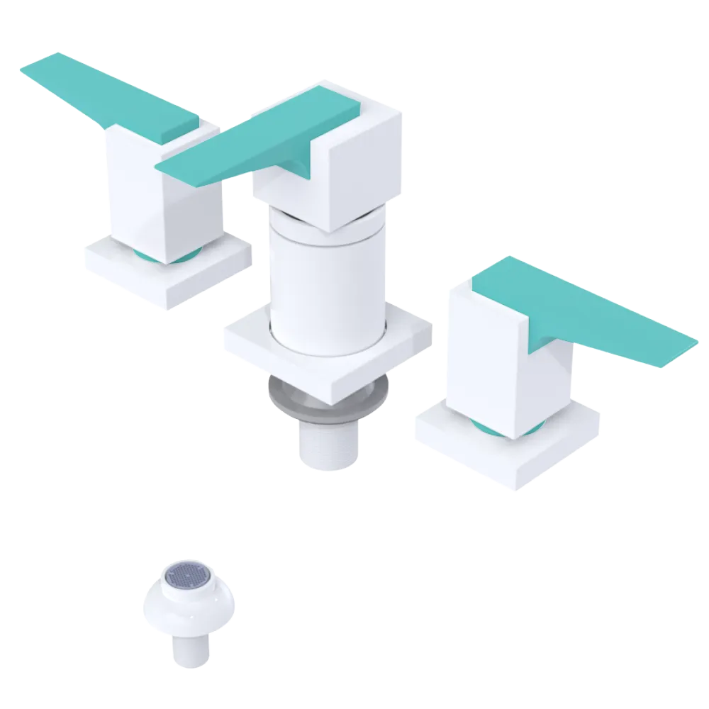 Rubinet Bidet Fitting with Spray, Diverter, and Vacuum Breaker (less drain) White