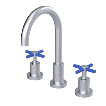 Rubinet Widespread Kitchen Set with LaSalle Spout Satin Chrome