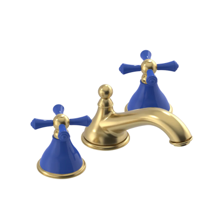 Rubinet Widespread Lav. Set. (less drain) Satin Brass
