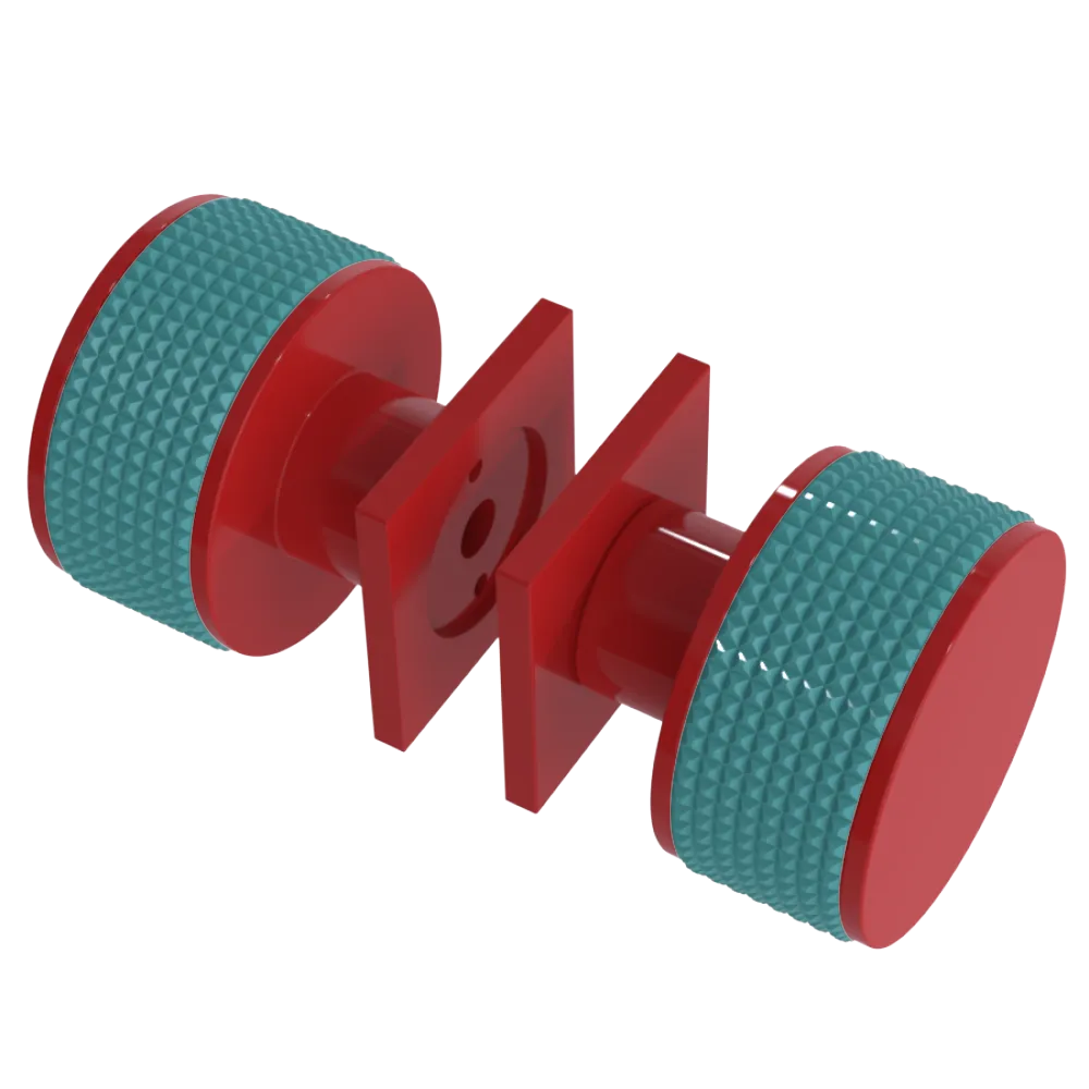 Rubinet Shower Door Knob (set) Red