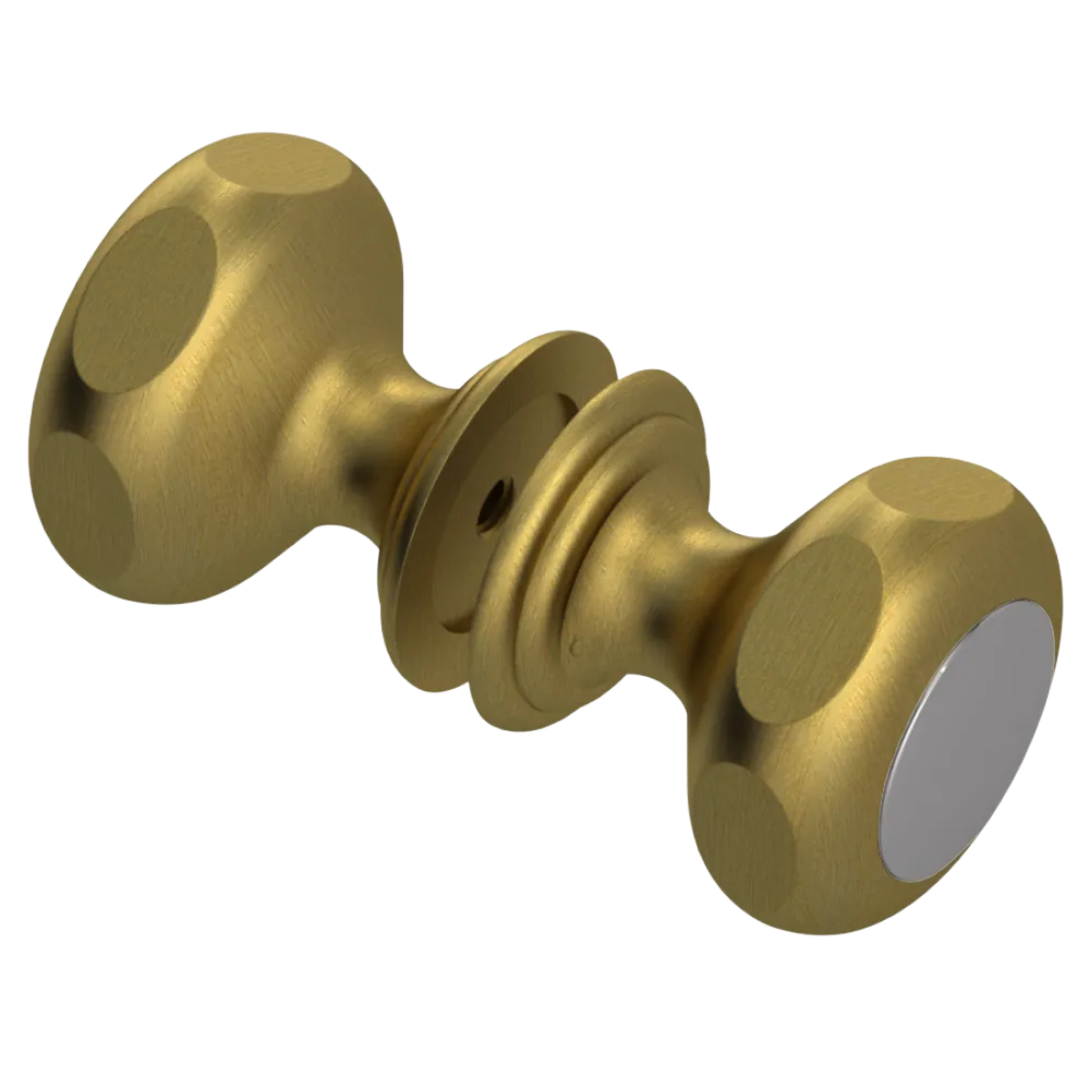 Rubinet Shower Door Knob (set) Antique Brass Matt