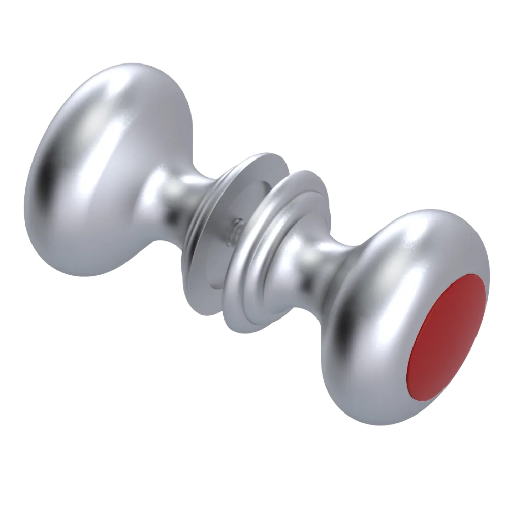 Rubinet Shower Door Knob (set) Satin Chrome