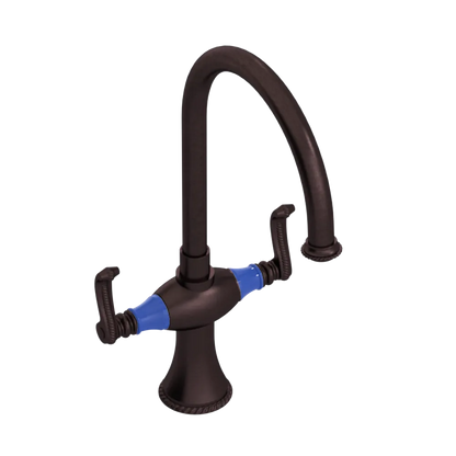 Rubinet Two Handle Single Hole Kitchen Set Tuscan Brass
