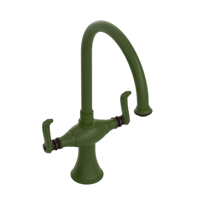 Rubinet Two Handle Single Hole Kitchen Set Green Envy