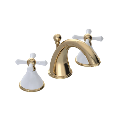 Rubinet Widespread Lav. Set. (less drain) Gold