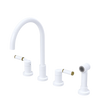 Rubinet Widespread Kitchen Set with Hand Spray White