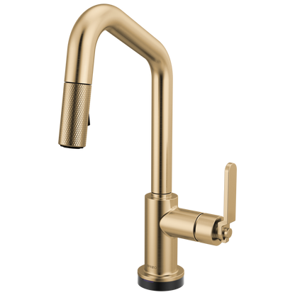 Brizo Smarttouch Pull Down Prep Faucet With Angle Spout Industrial Handle