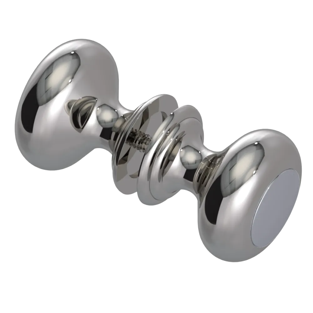 Rubinet Shower Door Knob (set) Polished Nickel