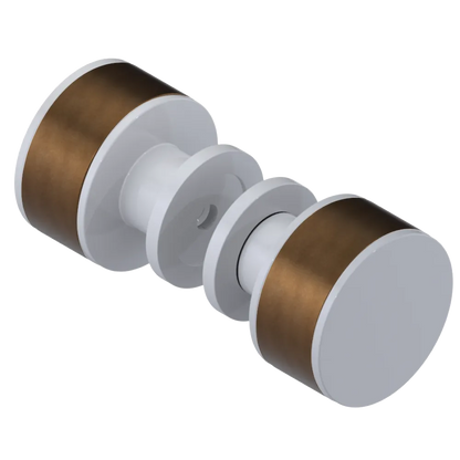 Rubinet Shower Door Knob (set) White