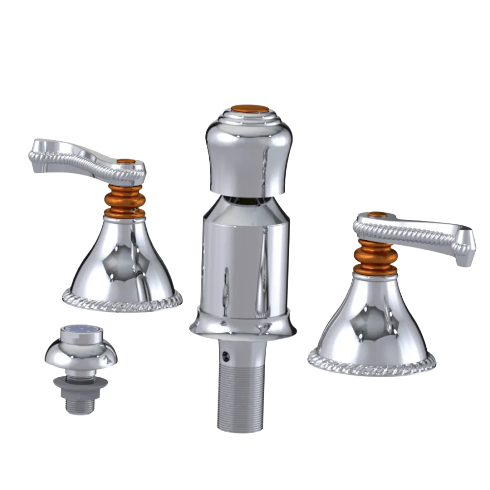 Rubinet Bidet Fitting with Spray, Diverter, and Vacum Breaker (Less Drain) Chrome