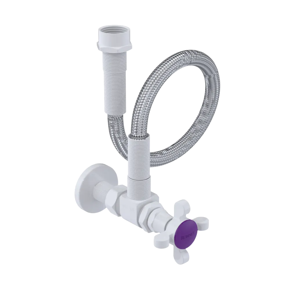 Rubinet Exposed Supply Kit (classic) White