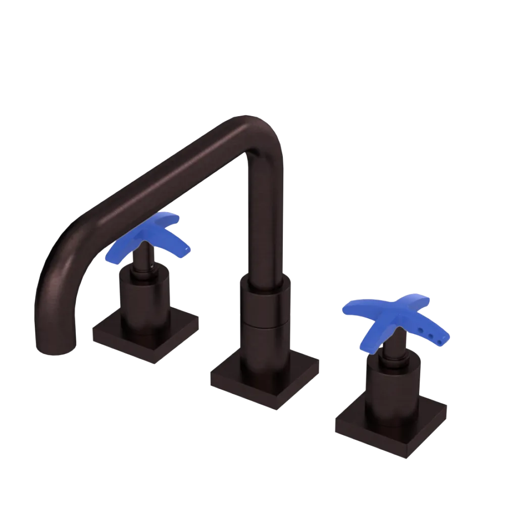 Rubinet Widespread Kitchen Set with Genesis Spout Oil Rubbed Bronze