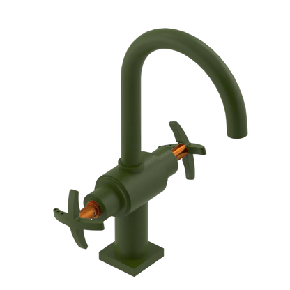 Rubinet Single Hole Dual Handle Lav. Set. (less drain) Green Envy
