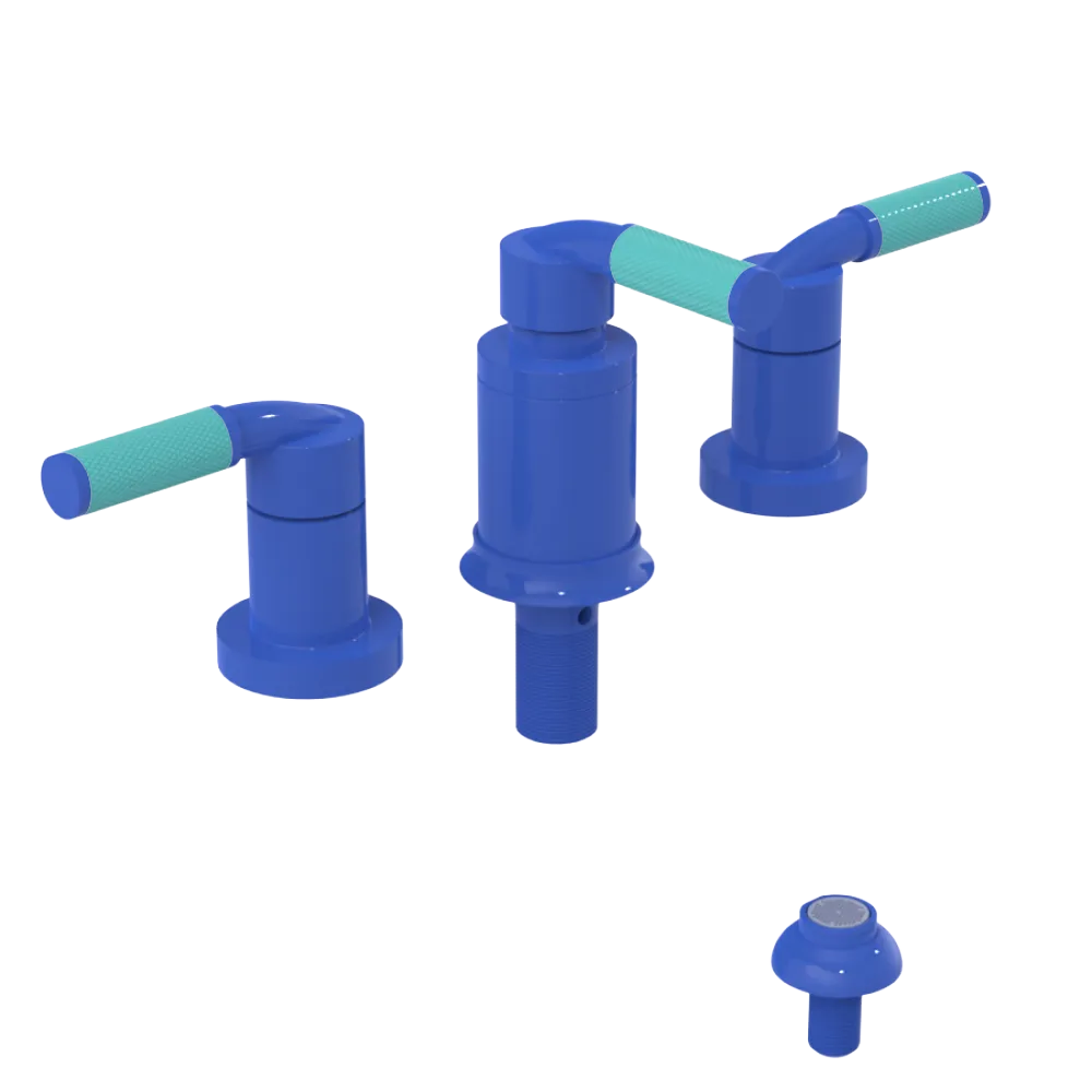 Rubinet Bidet Fitting with Spray, Diverter, and Vacum Breaker (Less Drain) Blu Jean