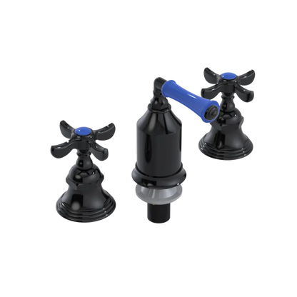 Rubinet Bidet Fitting with Spray, Diverter, and Vacum Breaker (Less Drain) Black