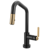 Brizo Smarttouch Pull Down Prep Faucet With Angle Spout Industrial Handle