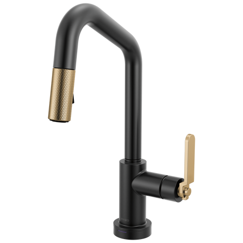 Brizo Smarttouch Pull Down Prep Faucet With Angle Spout Industrial Handle
