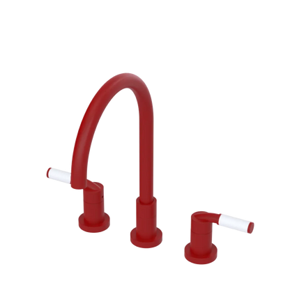 Rubinet Widespread Kitchen Set Maroon