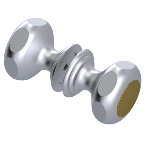 Rubinet Shower Door Knob (set) Satin Chrome