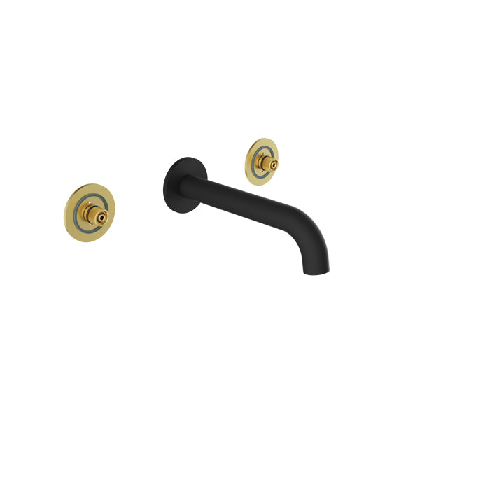 Baril Trim only for two handles wall-mounted lavatory faucet, drain not included