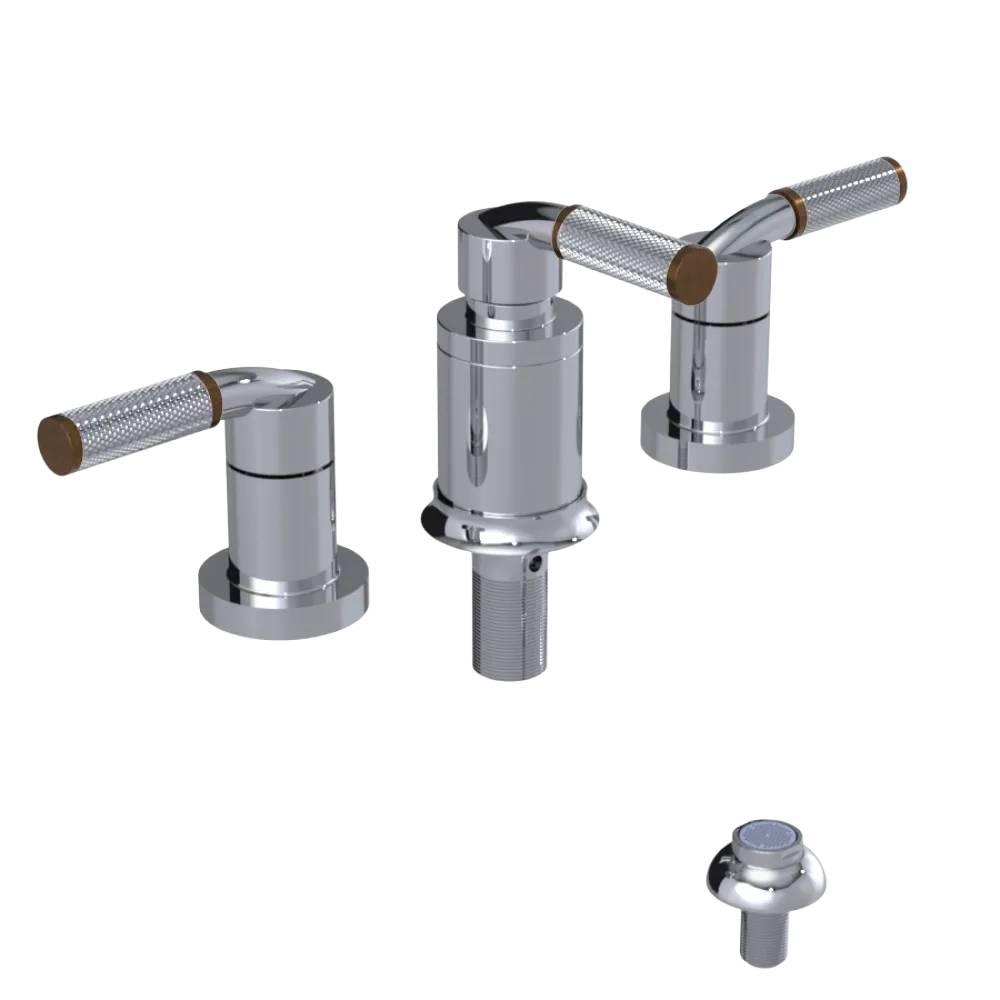 Rubinet Bidet Fitting with Spray, Diverter, and Vacum Breaker (Less Drain) Chrome