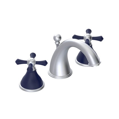 Rubinet Widespread Lav. Set. (less drain) Satin Chrome