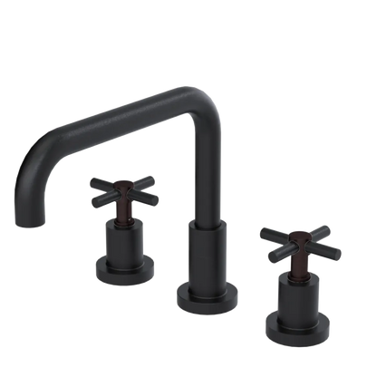 Rubinet Widespread Kitchen Set Matt Black