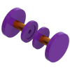 Rubinet Shower Door Knob (set) Purple Haze