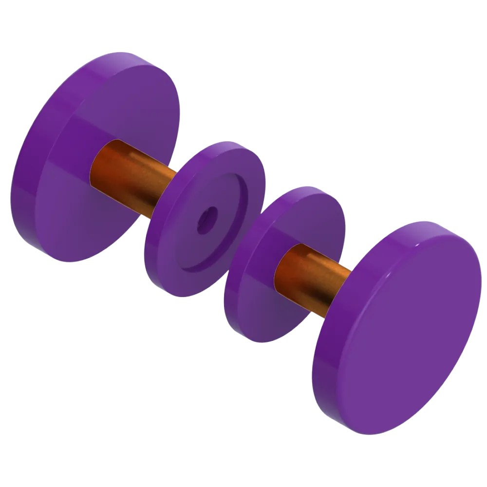 Rubinet Shower Door Knob (set) Purple Haze