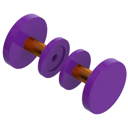 Rubinet Shower Door Knob (set) Purple Haze